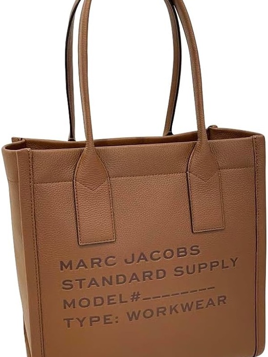 Marc Jacobs Handbags - Marc Jacobs Cognac Leather Tote with Logo Tag